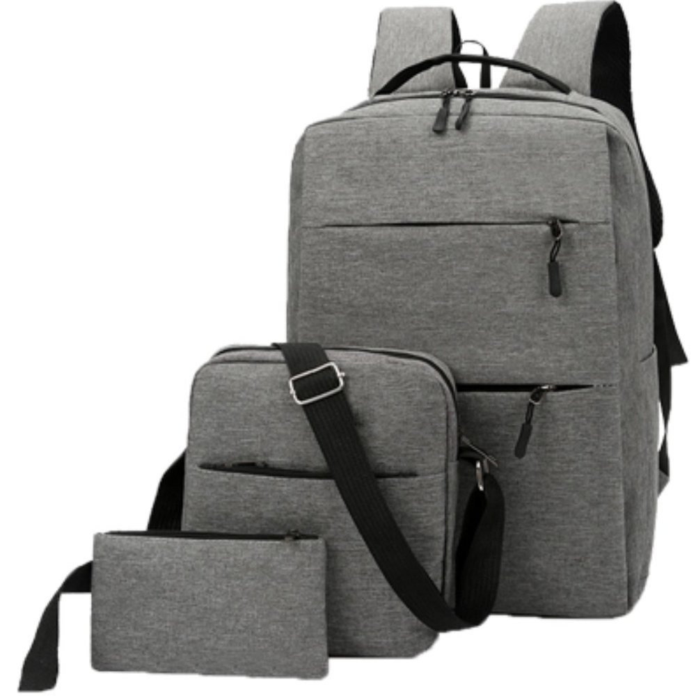 USB Student Travel Laptop Backpack Set with USB charging port